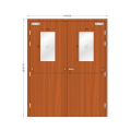 Французский стиль FD30 Индивидуальные внутренние деревянные деревянные двери для жилых помещений